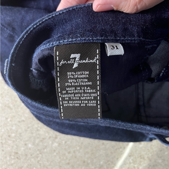 - 7 For All Mankind size 31 mid rise boot cut jeans dark denim - Picture 5 of 7